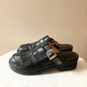 B.O.C. Woven Leather Clogs